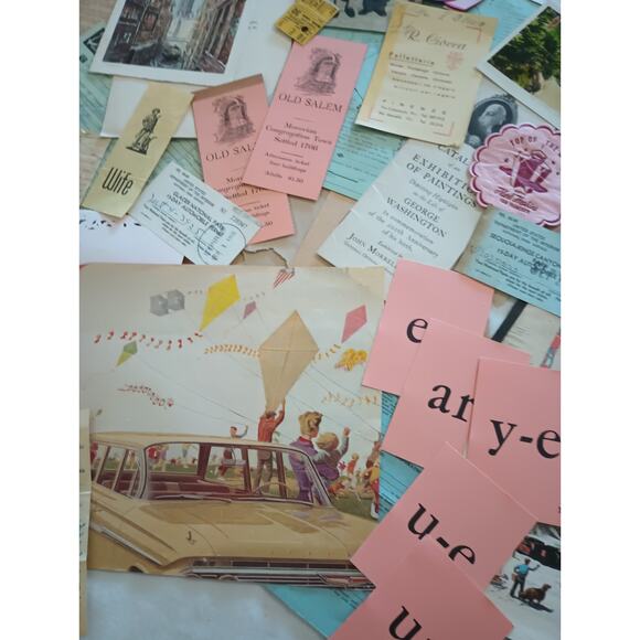 Vintage Paper Ephemera Bundle - 75 Pieces Pastel for Junk Journal, Crafts - Picture 7 of 14